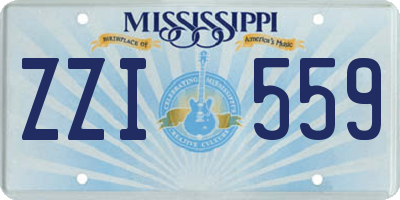 MS license plate ZZI559