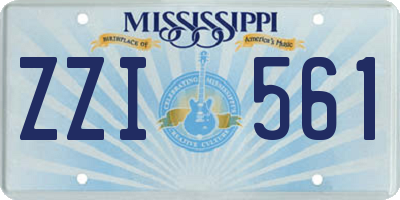 MS license plate ZZI561