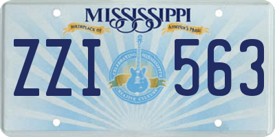 MS license plate ZZI563