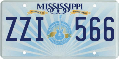 MS license plate ZZI566