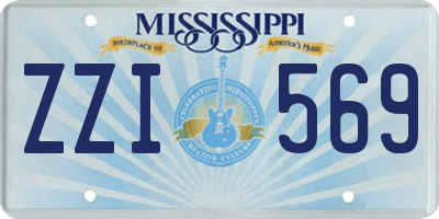 MS license plate ZZI569