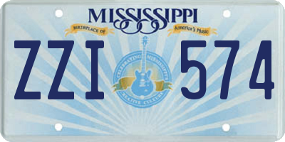 MS license plate ZZI574