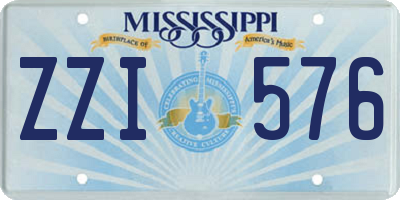 MS license plate ZZI576