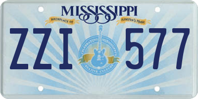 MS license plate ZZI577
