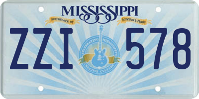MS license plate ZZI578