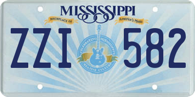 MS license plate ZZI582