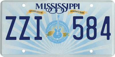 MS license plate ZZI584