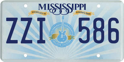 MS license plate ZZI586