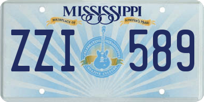 MS license plate ZZI589