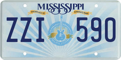 MS license plate ZZI590
