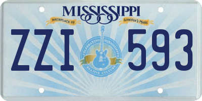 MS license plate ZZI593