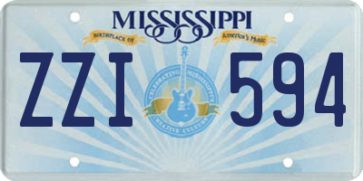 MS license plate ZZI594