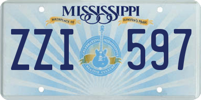 MS license plate ZZI597