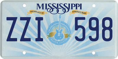 MS license plate ZZI598