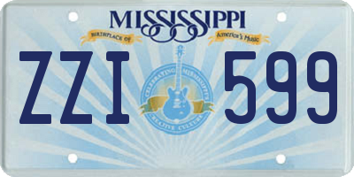 MS license plate ZZI599