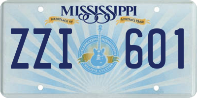 MS license plate ZZI601