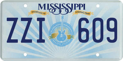 MS license plate ZZI609