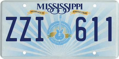 MS license plate ZZI611