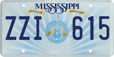 MS license plate ZZI615