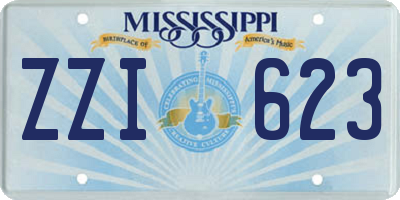 MS license plate ZZI623