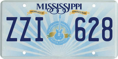 MS license plate ZZI628
