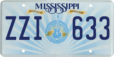 MS license plate ZZI633