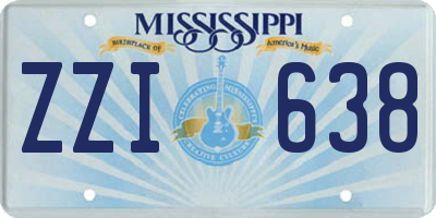MS license plate ZZI638