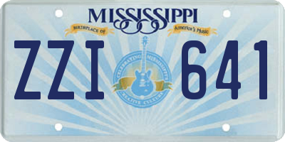 MS license plate ZZI641