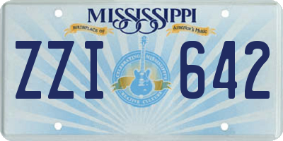 MS license plate ZZI642