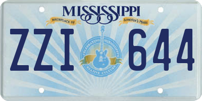 MS license plate ZZI644