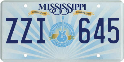 MS license plate ZZI645