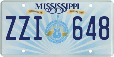 MS license plate ZZI648