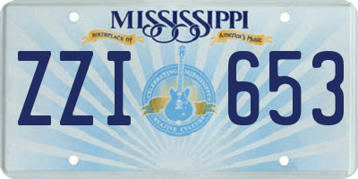 MS license plate ZZI653