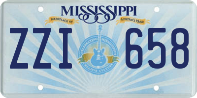 MS license plate ZZI658