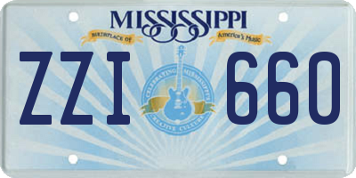 MS license plate ZZI660