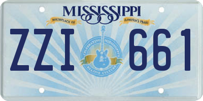 MS license plate ZZI661