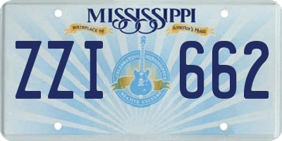 MS license plate ZZI662