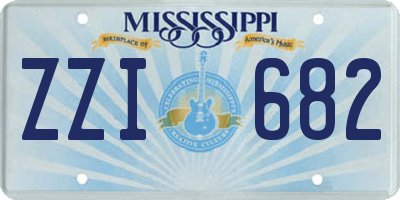 MS license plate ZZI682