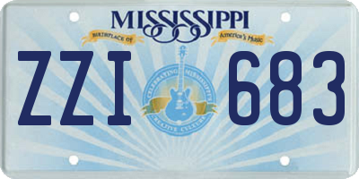 MS license plate ZZI683