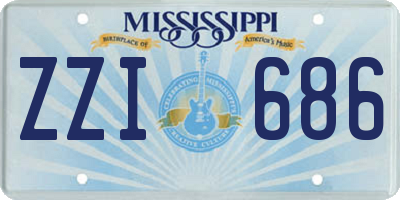 MS license plate ZZI686
