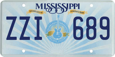 MS license plate ZZI689