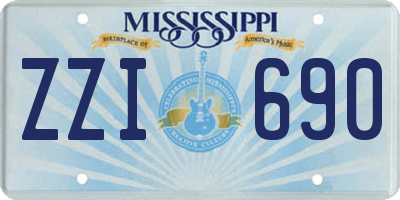 MS license plate ZZI690