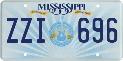 MS license plate ZZI696