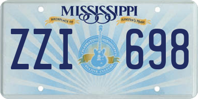 MS license plate ZZI698