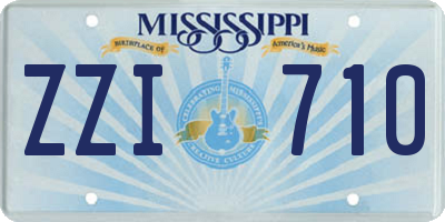 MS license plate ZZI710