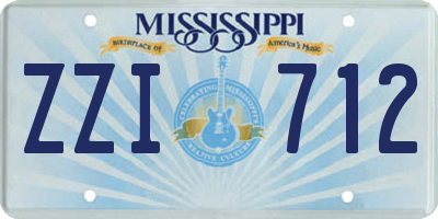 MS license plate ZZI712