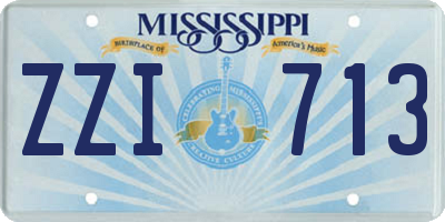 MS license plate ZZI713