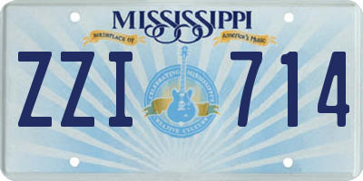 MS license plate ZZI714