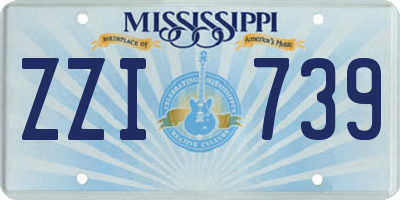 MS license plate ZZI739