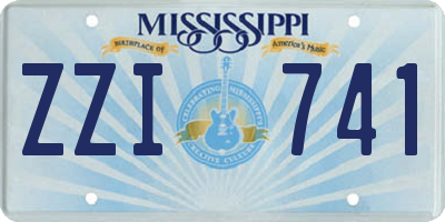 MS license plate ZZI741